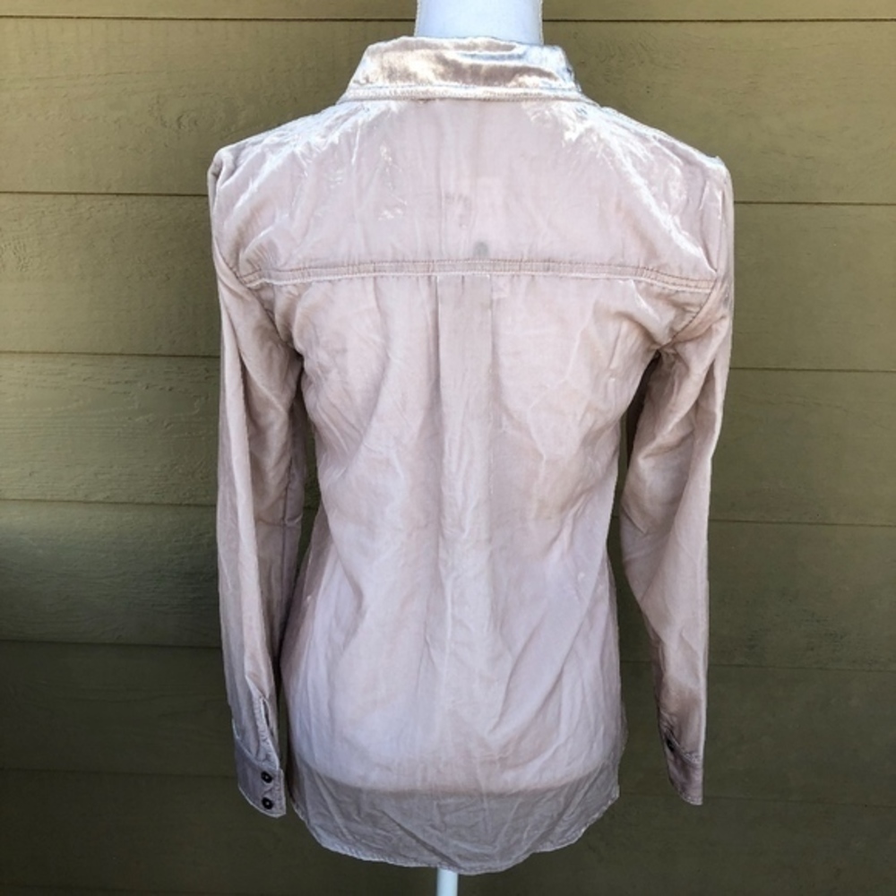 Splendid Crushed Velvet Shirt Size S - Picture 8 of 9